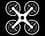Logo with a white circular knot design on a black background