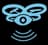 Drone A.I. LLC logo with a blue abstract drone icon