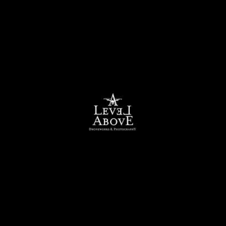 Logo for A Level Above Droneworks & Photography with a star emblem above the text