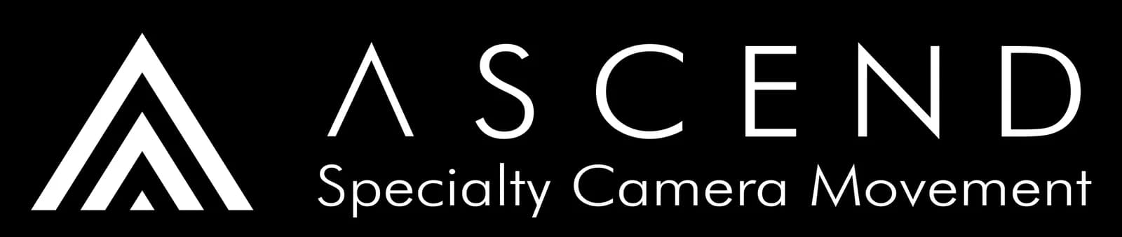 Logo for Ascend with a geometric mountain icon and the text Ascend Specialty Camera Movement