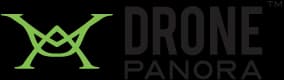 Drone Panora Aerial Photography logo with a green graphic to the left and black text to the right