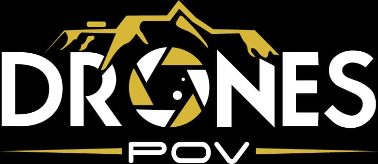 Logo with gold abstract mountains forming a circular shape on a white background
