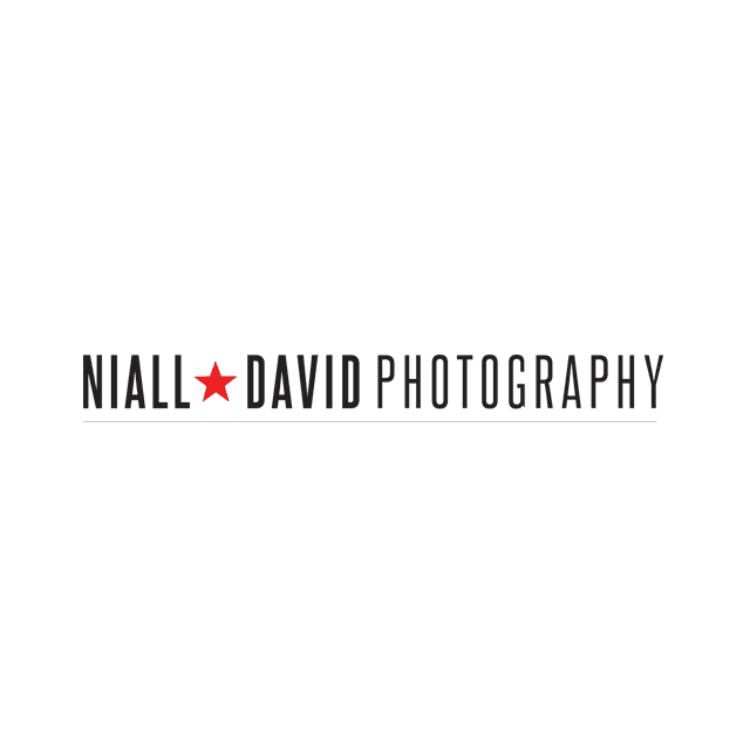 Logo for Niall David Photography with a red star between Niall and David and a line beneath